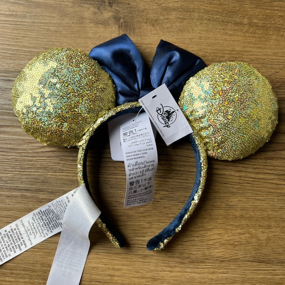 Disney Parks 50th Anniversary Gold/Blue Ears